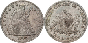 1846 Liberty Seated Silver Dollar. OC-2. Rarity-2. EF-45 (ANACS). OH.
PCGS# 6932. NGC ID: 24YG.

Estimate: $800