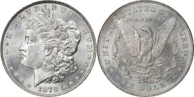 1878 Morgan Silver Dollar. 7/8 Tailfeathers. Strong. MS-62 (PCGS).
PCGS# 7078. NGC ID: 2TXZ.

Estimate: $250