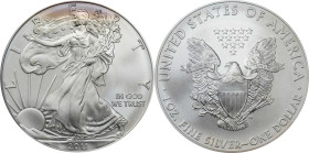 2011 Silver Eagle. 25th Anniversary Set. First Strike. MS-69 (PCGS). 12th Chief Engraver John M. Mercanti Signature.
(Total: 1 coin)
PCGS# 509408. N...