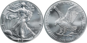 2021 Silver Eagle. Type II, Eagle Landing. First Strike. MS-70 (PCGS). Master Designer Emily Damstra Signature.
PCGS# 882647. NGC ID: EAYX.

Estima...