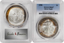 Lot of (7) Toned Silver Eagles. (PCGS).
Included are: 1988 MS-68; 1988 MS-67; (2) 1989 MS-68; 1989 MS-67; 1990 MS-64; and 1998 MS-67.

Estimate: $3...