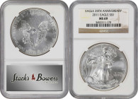 Lot of (10) Silver Eagles. MS-69 (NGC).
Included are: 2006; (2) 2006-W Early Releases; 2007 Early Releases; (2) 2007; 2007-W Early Releases; (2) 2008...
