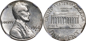 1962-D Lincoln Cent. Struck on a Silver Dime Planchet. AU-58 (NGC).
2.47 grams.

Estimate: $1200