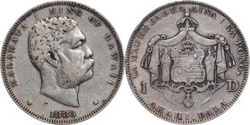 1883 Hawaii Dollar. Medcalf-Russell 2CS-5. Genuine (NGC).
PCGS# 10995. NGC ID: 2C5D.

Estimate: $350