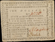 NC-177. North Carolina. August 8, 1778. $10. Extremely Fine.
No. 41120. A lightly circulated Colonial-era piece from North Carolina that offers extan...
