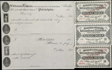 Lot of (4) Philadelphia, Pennsylvania. Mixed Banks. 183x-76 50 Cents & No Denomination. Choice Uncirculated.
An assortment of ephemera from Philadelp...