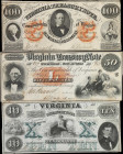 Lot of (3) Richmond, Virginia. Commonwealth of Virginia. Treasury Notes. 1862 $10, $50 & $100. Fine to Very Fine.
A trio of Virginia Treasury Notes r...