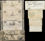 Lot of (7) Georgia & Indiana Obsoletes. 1819-7x 10 Cents, 25 Cents, 50 Cents, $1, $2, $5, & $10. Very Good to Choice Uncirculated.
An oddball assortm...