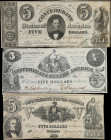 Lot of (3) T-34, T-36 & T-37. Confederate Currency. 1861 $5. Fine to Very Fine.
A trio of $5s issued under the authority of the Confederate States of...