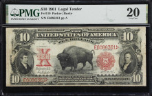 Fr. 119. 1901 $10 Legal Tender Note. PMG Very Fine 20.
An evenly circulated example of this iconic design that features the better Parker - Burke sig...