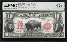 Fr. 121m. 1901 $10 Legal Tender Note. Mule. PMG Choice Extremely Fine 45.
Among the pantheon of American paper money stands the Bison. Printed for ro...