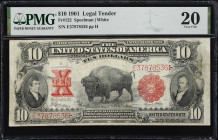 Fr. 122. 1901 $10 Legal Tender Note. PMG Very Fine 20.
An evenly circulated Bison without comment that awaits a strong bid. Always popular in any gra...