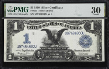 Fr. 233. 1899 $1 Silver Certificate. PMG Very Fine 30.
UU Block. A mid-grade example of this iconic design featuring the Teehee - Burke signature com...