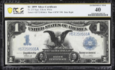 Fr. 235. 1899 $1 Silver Certificate. PCGS Banknote Extremely Fine 40.
HA Block. A lightly circulated example of this iconic design. This example feat...