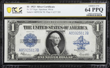 Lot of (4) Fr. 237. 1923 $1 Silver Certificates. PCGS Banknote Choice Uncirculated 64 PPQ. Cut Sheet.
AB Block. A scarce offering in any respect. Thi...