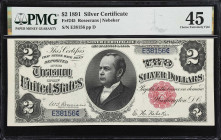 Fr. 245. 1891 $2 Silver Certificate. PMG Choice Extremely Fine 45.
Small scalloped red seal. Portrait of William Windom at center. Open back design. ...