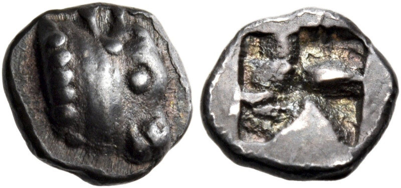 GAUL. Massalia. Circa 500-470 BC. Hemiobol (Silver, 8 mm, 0.59 g), Auriol Type. ...