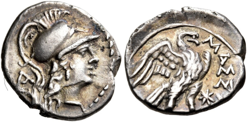 GAUL. Massalia. Circa 150-125 BC. Diobol (Silver, 12 mm, 0.90 g, 5 h). Head of A...