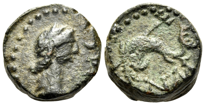 GAUL. Massalia. Circa 49-25 BC. Small Bronze (Bronze, 12 mm, 2.70 g, 1 h). ΜΑC L...