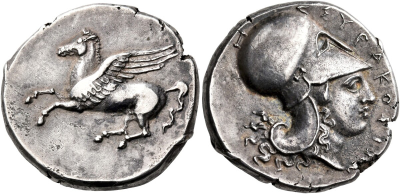 SICILY. Syracuse. Timoleon and the Third Democracy, 344-317 BC. Stater (Silver, ...
