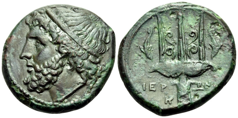 SICILY. Syracuse. Hieron II, 275-215 BC. Tetras (Bronze, 22.5 mm, 8.97 g, 3 h), ...