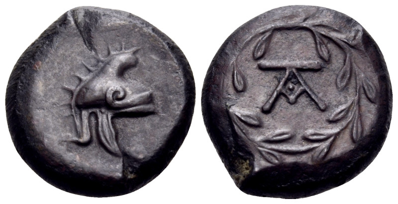 SICILY. Tauromenion. Campanian mercenaries, 354/3-344 BC. Onkia (Bronze, 13.5 mm...