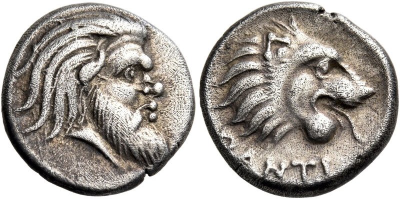 CIMMERIAN BOSPOROS. Pantikapaion. Circa 380-370 BC. Hemidrachm (Silver, 13 mm, 2...