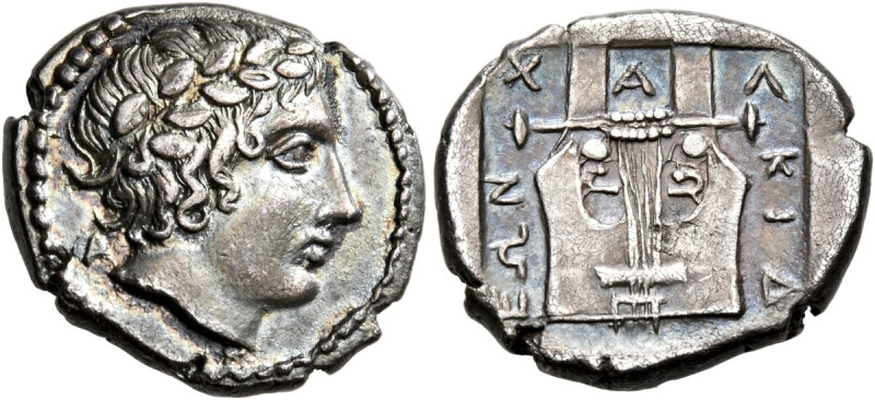 MACEDON, Chalkidian League. Olynthos. Circa 415-410 BC. Tetrobol (Silver, 15 mm,...