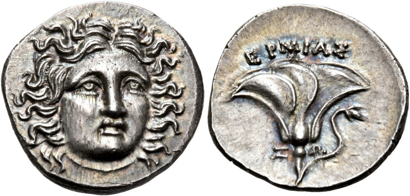 KINGS OF MACEDON. Perseus, 179-168 BC. Drachm (Silver, 16 mm, 2.53 g, 6 h), pseu...