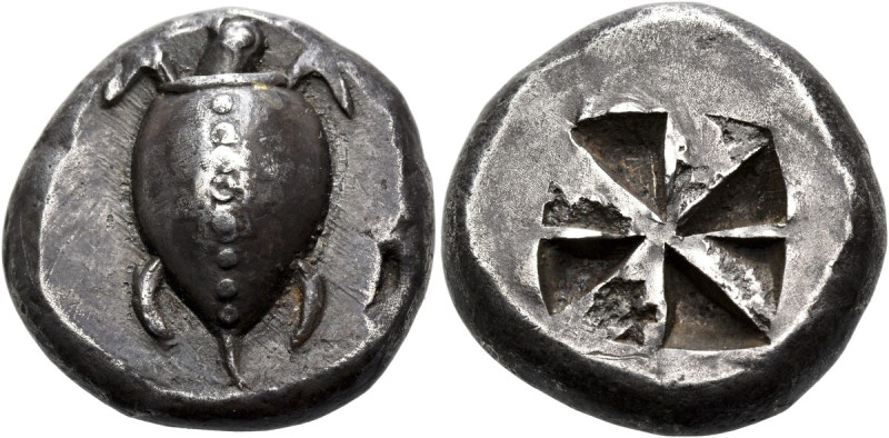 ISLANDS OFF ATTICA, Aegina. Circa 550-530/25 BC. Stater (Silver, 20.5 mm, 12.17 ...