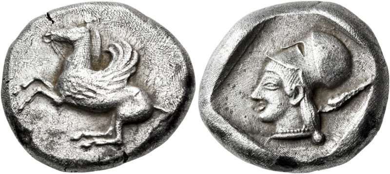 CORINTHIA. Corinth. Circa 500-450 BC. Stater (Silver, 20 mm, 8.62 g, 12 h). [Ϙ] ...