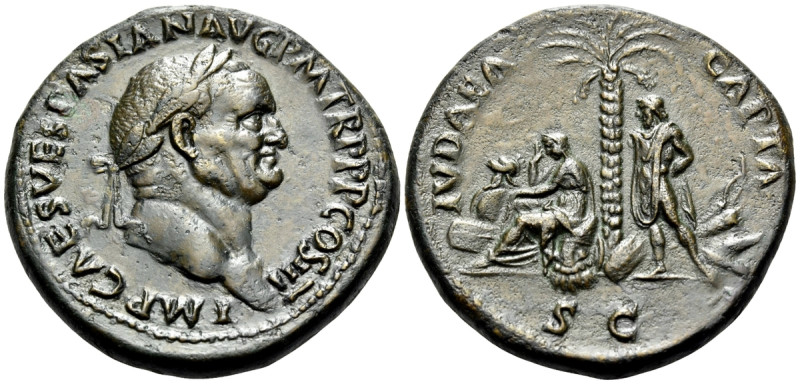 Vespasian, 69-79. Sestertius (Orichalcum, 34 mm, 24.25 g, 6 h), Rome, 71. IMP CA...