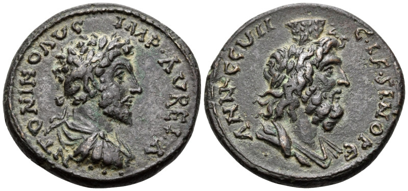 PAPHLAGONIA. Sinope. Marcus Aurelius, 161-180. (Bronze, 28.5 mm, 15.09 g, 8 h). ...