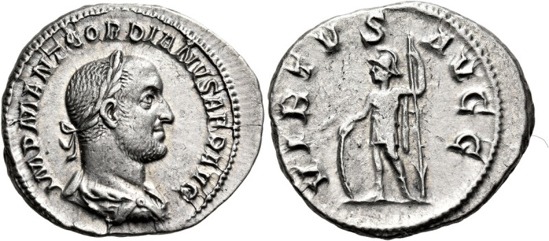 Gordian II, 238. Denarius (Silver, 20 mm, 3.68 g, 6 h), Rome, March-April 238. I...