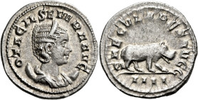 Otacilia Severa, Augusta, 244-249. Antoninianus (Silver, 23.5 mm, 4.38 g, 6 h), Rome, 248. OTACIL SEVERA AVG Diademed and draped bust of Otacilia Seve...