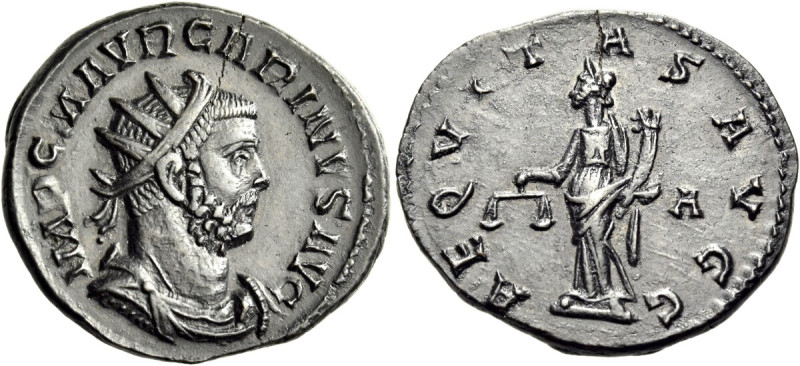 Carinus, 283-285. Antoninianus (Billon, 23 mm, 4.27 g, 12 h), Lugdunum, 283-284....