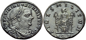 Maximianus, as Senior Augustus (1st reign), 305-307. Follis (Bronze, 28 mm, 9.85 g, 12 h), Aquileia, P = 1st officina, May/June 307. D N MAXIMIANO SEN...