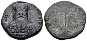 Constantine VII Porphyrogenitus, 913-959. Miliaresion (Bronze, 18 mm, 4.08 g, 6 h), Pattern with faint silvering on reverse. Crowned bust of Romanus I...