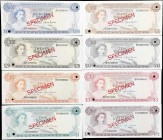 BAHAMAS. Lot of (8). Bahamas Monetary Authority. 50 Cents to 100 Dollars, 1968. P-26 to 33. Specimen. About Uncirculated to Uncirculated.

Estimate:...
