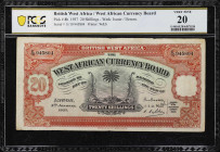 BRITISH WEST AFRICA. West African Currency Board. 20 Shillings, 1937. P-8b. PCGS Banknote Very Fine 20.
Dated January 4th, 1937.

Estimate: $75.00 ...
