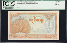BURMA. Burma State Bank. 100 Kyats, ND (1944). P-21a. PCGS Currency Choice New 63.

Estimate: $300.00 - $500.00