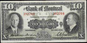CANADA. Bank of Montreal. 10 Dollars, 2.1.1935. CH #505-60-04. Very Fine.

Estimate: $40.00 - $80.00