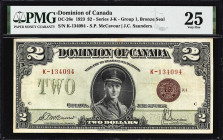 CANADA. Dominion of Canada. 2 Dollars, 23.6.1923. DC-26e. PMG Very Fine 25.

Estimate: $150.00 - $300.00