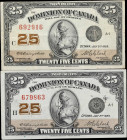 CANADA. Lot of (2). Dominion of Canada. 25 Cents, 2.7.1923. DC-24d. Fine.

Estimate: $35.00 - $50.00