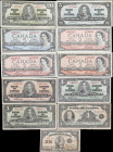 CANADA. Lot of (11). Dominion of Canada & Bank of Canada. 25 Cents, 1, 2, 5 & 20 Dollars, 1923-54. P-Various. Fine to Uncirculated.

Estimate: $125....