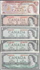 CANADA. Lot of (5). Bank of Canada. 1 & 2 Dollars, 1954-74. BC-37bA, BC-38bA, BC-45bA, & BC-47aA. Replacements. Uncirculated.
Beattie - Rasminsky and...