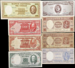 CHILE. Lot of (8). Banco Central de Chile. 5, 10, 20, 50, 100 & 1000 Pesos, 1932-47. P-92b, 93b, 94c, 95, 103, 105 & 107. Fine to Very Fine.

Estima...