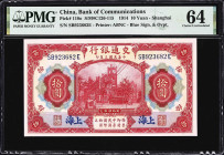 CHINA--REPUBLIC. Lot of (3). Bank of Communications. 10 Yuan, 1914. P-118o. S/M#C126-115. PMG Choice Uncirculated 64.

Estimate: $150.00 - $300.00