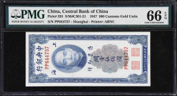 CHINA--REPUBLIC. Lot of (3). Central Bank of China. Mixed Denomination, 1930-47. P-200f, 327d & 335. PMG Gem Uncirculated 66 EPQ & Superb Gem Uncircul...