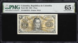 COLOMBIA. Republica de Colombia. 1 Peso, 1904. P-309. PMG Gem Uncirculated 65 EPQ.

Estimate: $300.00 - $500.00